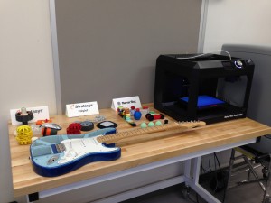 Sampling MakerBot, Stratasys FDM and Stratasys Polyjet parts + our Amtek 3D printed guitar