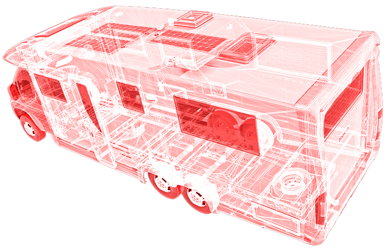 SolidWorks Plastics Injection mold simulation wireframe