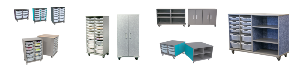 Hideaway Storage Carts and Credenzas