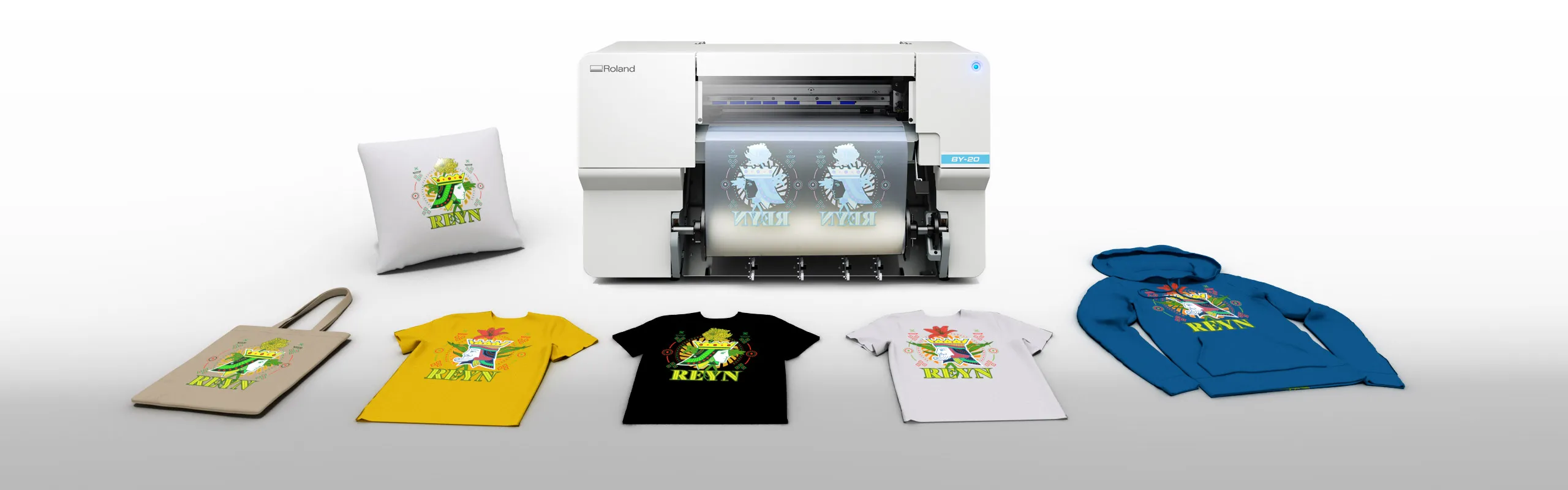 Desktop Direct-to-Film Printer with tshirts and apparel