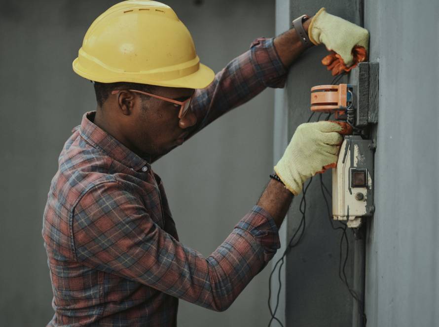 Electrician working