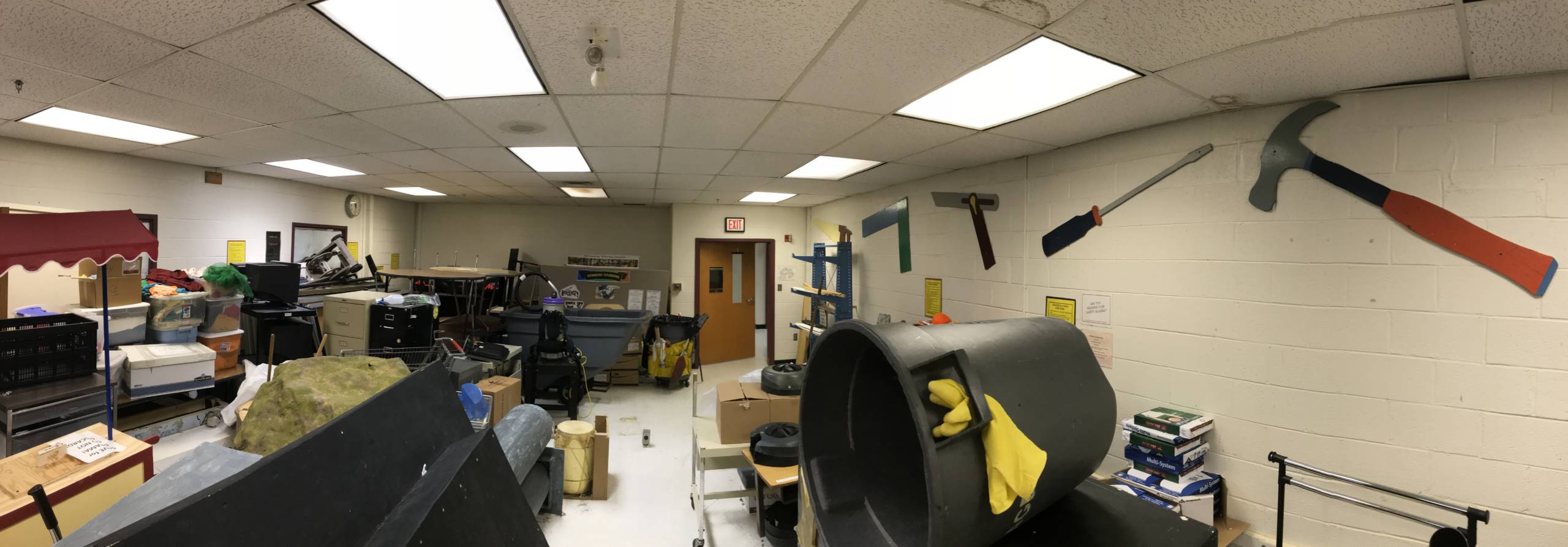 Poe Middle School storage room conversion