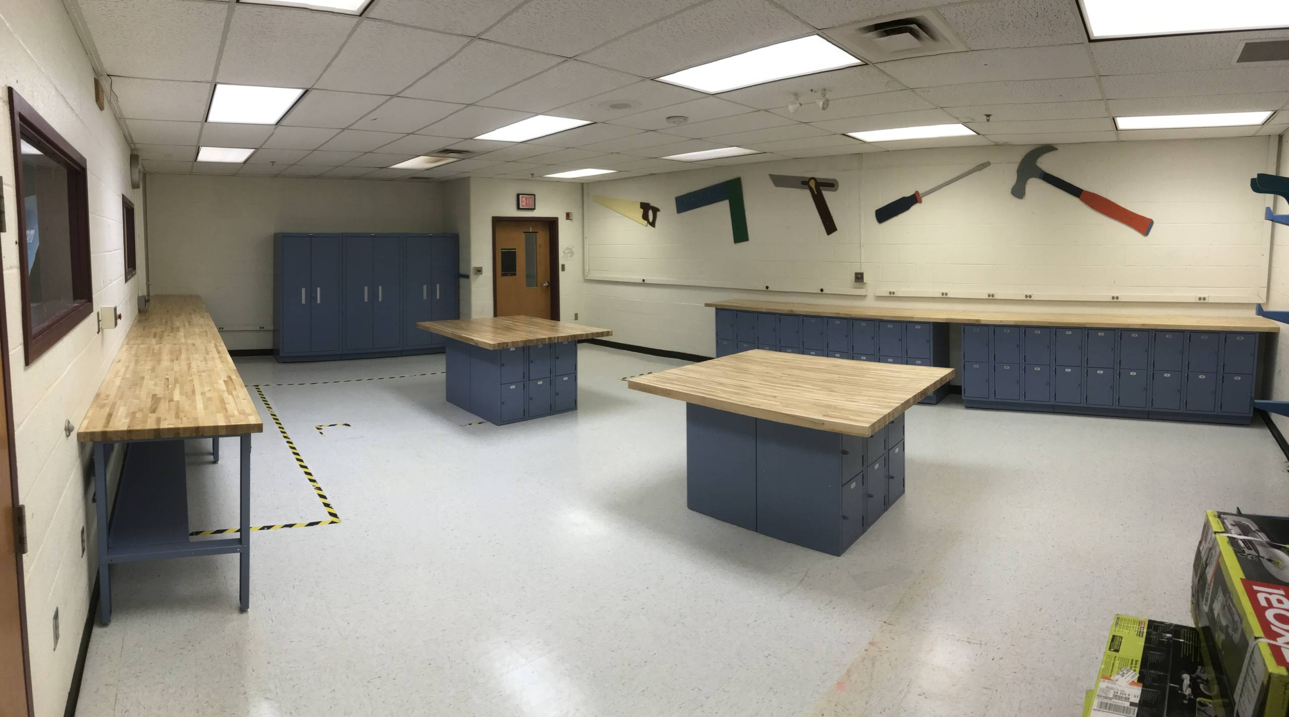 Poe Middle School storage room conversion