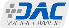 DAC Worldwide logo: blue 'DAC' wordmark with a gray grid icon on the left and the word 'WORLDWIDE' in gray beneath.